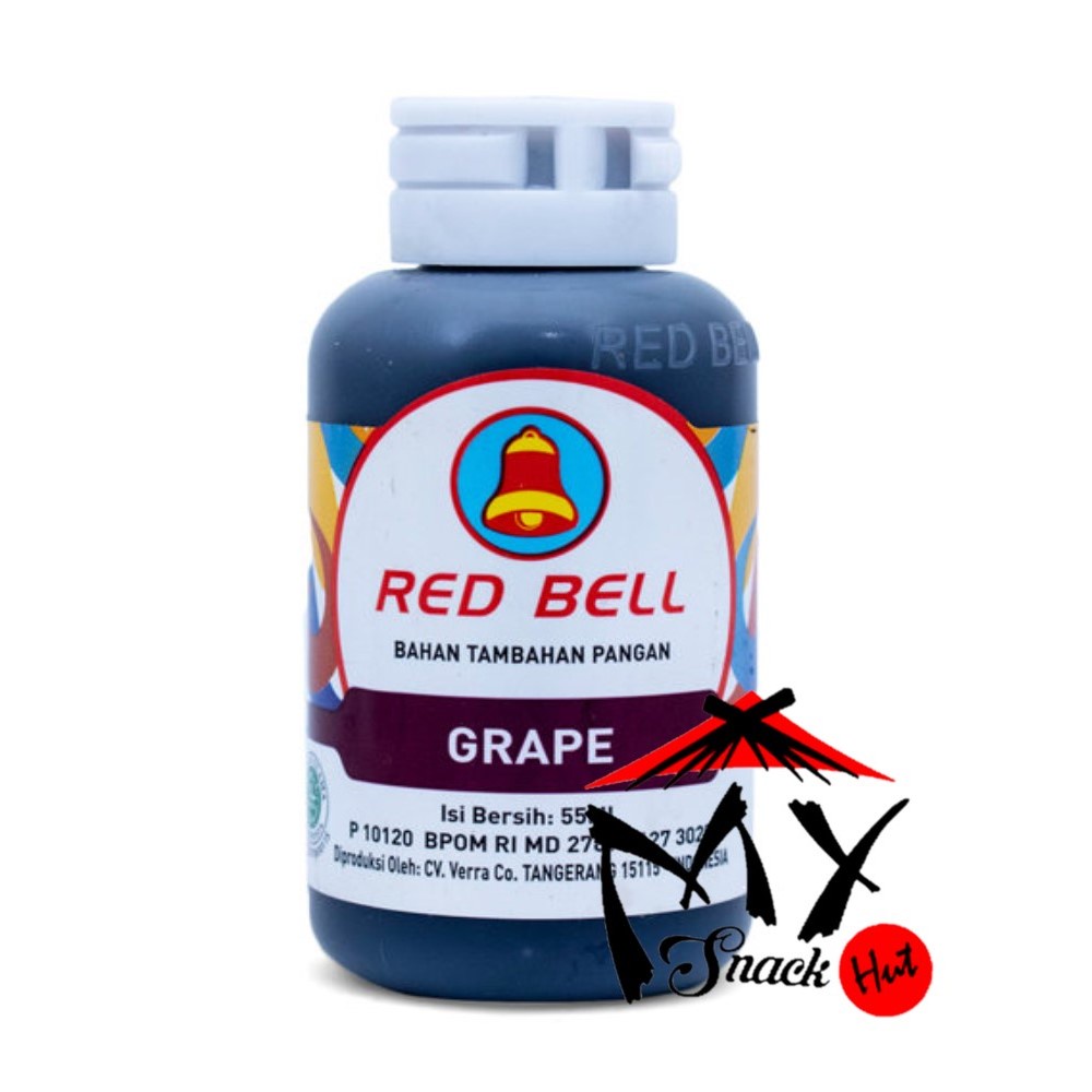 RED BELL PASTA GRAPE 55ML - RED BEL PERISA SIRUP ANGGUR PERASA ES BUAH PUDDING SEGAR ANGGOR HALAL