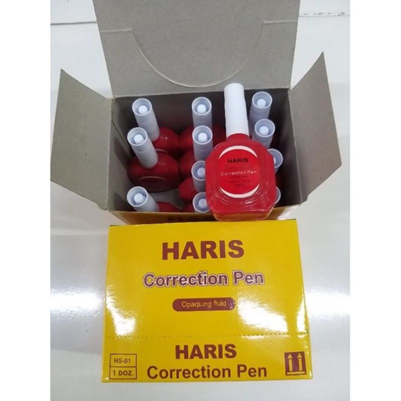 

[BOX ISI 12] CORRECTION PEN HARIS HS-01 OPAQUING FLUID / TIP EX