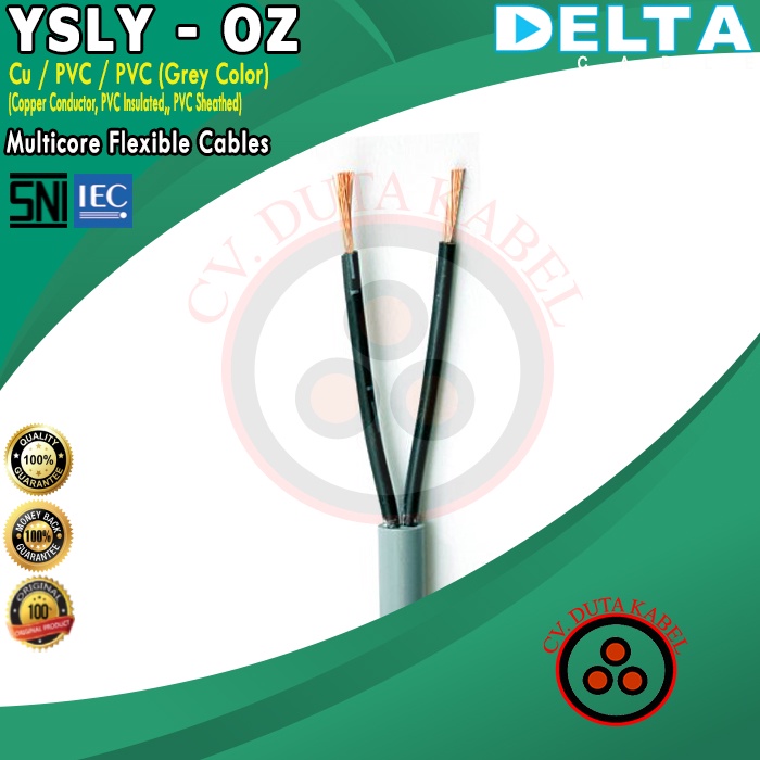 Kabel YSLY-OZ 2x0,75 mm2 DELTA / 2x0,75 mm2/2x0.75 mm2/2 x 0,75 mm2/2x0,75mm