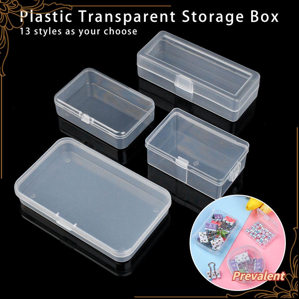 Preva Storage Box Persegi Bening Rumah Organisasi Plastik Pill Storage Bekal