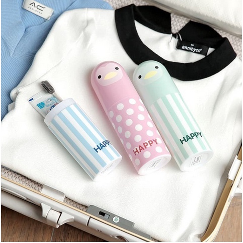 PENGUIN Pouch UNIK Alat Tempat Wadah Cover Tutup Penyimpan Odol Pasta Sikat Gigi Anak Bayi Balita