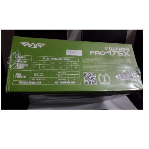 PSU Armaggeddon Voltron pro GOLD 475X RGB Power Supply