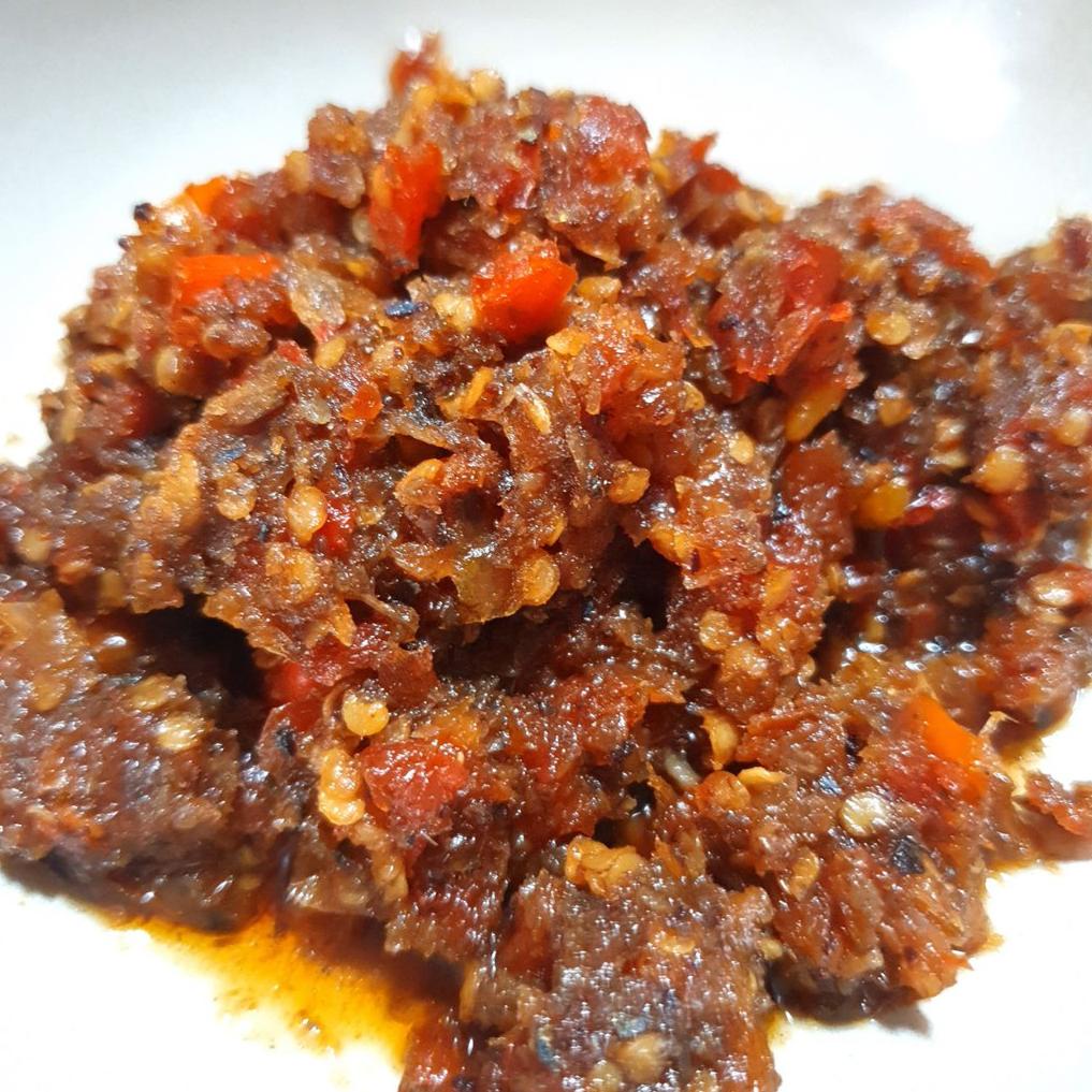 

[K-1@6 ☛) Sambal Roa Asap Manado Tanpa MSG - Sambel Ikan Roa Pedas 200 gram murah