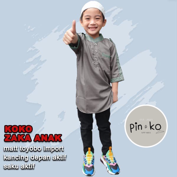 PIK - Koko Zaka Anak (4 ukuran) 4-11 Tahun/ Baju Koko Anak/ Koko Zaka Anak Toyobo