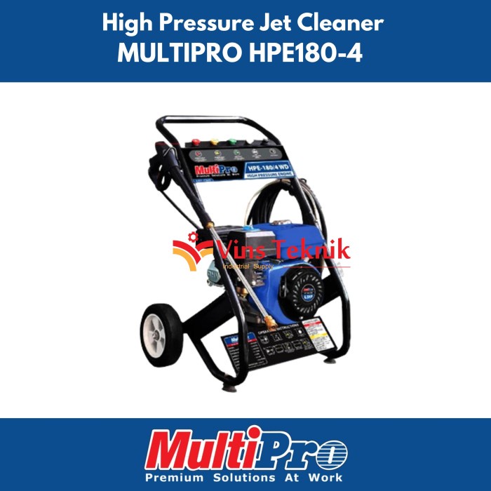High Pressure Jet Cleaner Mesin Cuci Bensin Hpe 180 Multipro Hpe180-4