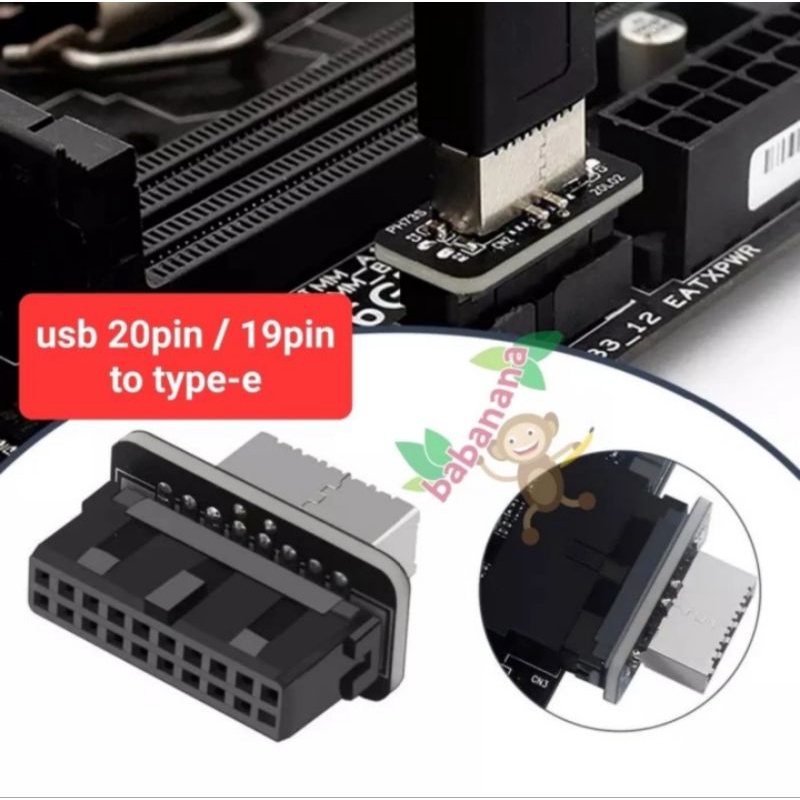 Usb to 3.0 19pin to 3.1 type c adapter motherboard mobo internal 20pin type-e type-c 20 pin