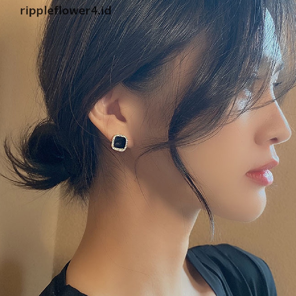 {rippleflower4.id} Anting Cubic Zirconia Kristal Berlian Imitasi Ear Studs Earrings Perhiasan Pernikahan~