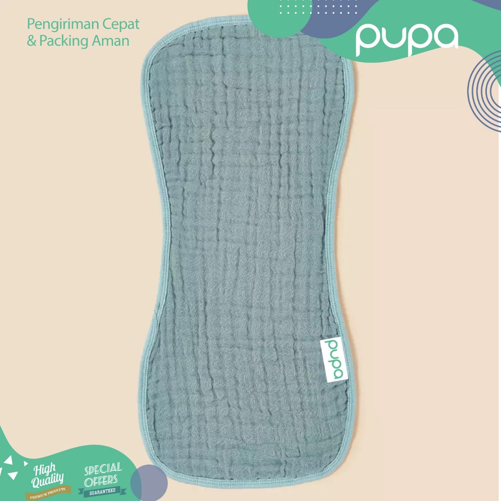 Baby Burp Muslin Bib Cloth / Organic Cotton Kain Sendawa Bayi PUPA