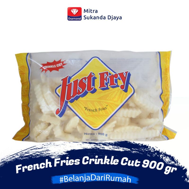 

Just Fry Crinkle 900gr kentang goreng / FRENCH FRIES