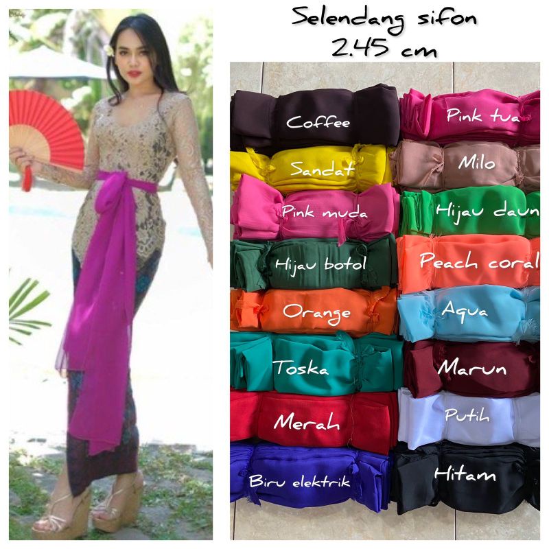 selendang sifon/selendang bali/ senteng