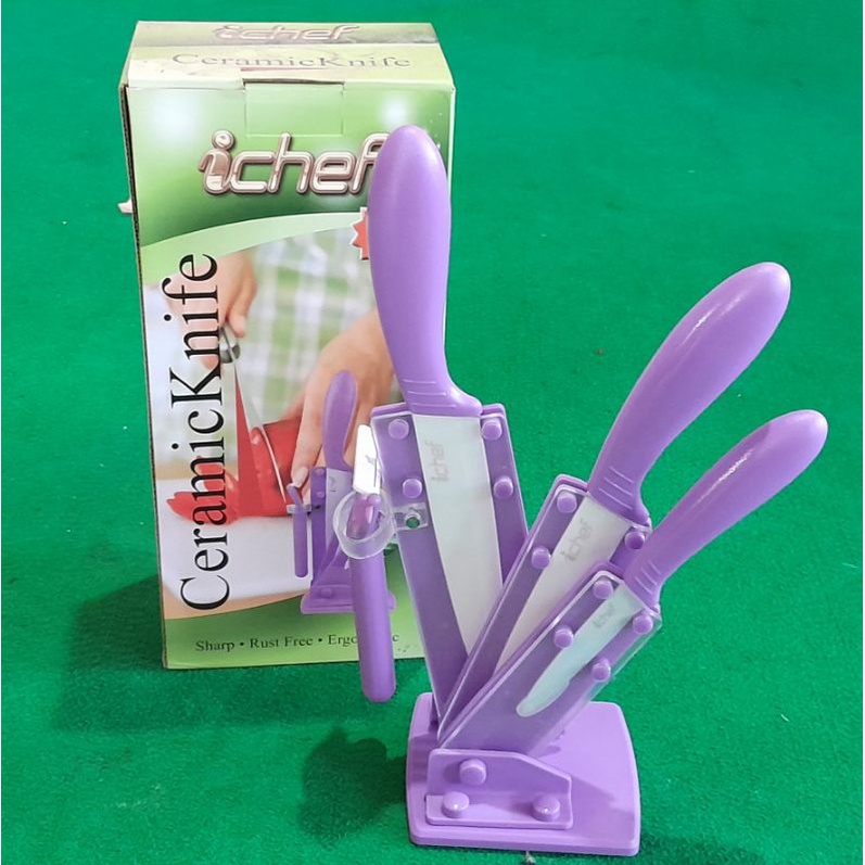 pisau set ichef ceramic knife