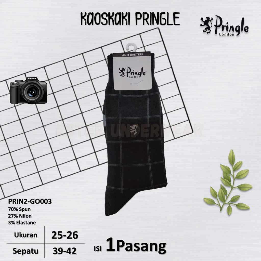 Pringle Kaos Kaki Kantor Pria Anti Bakteri Seri Motif Isi 1 Pasang