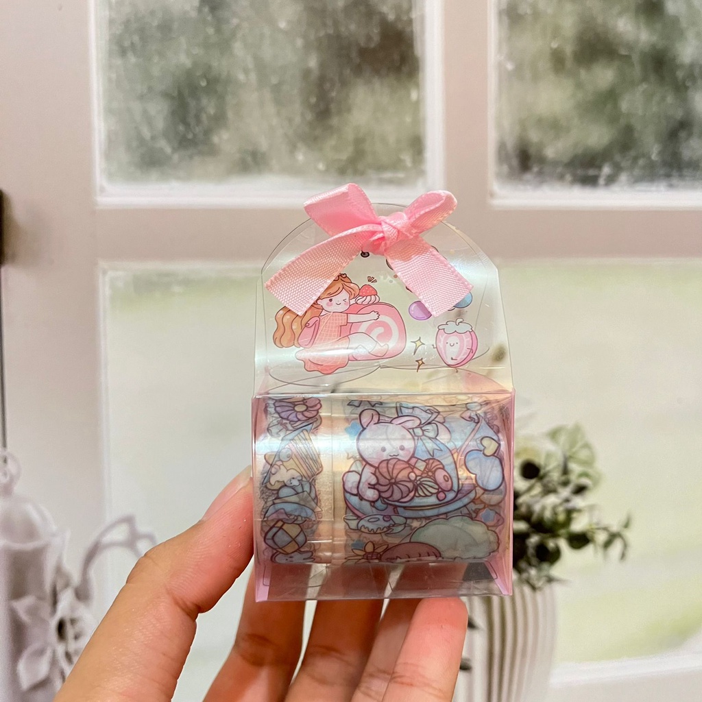 

WASHITAPE MOTIF KARTUN 1 PAKET MODEL FANCY ADA GANTUNGAN MINI BISA COD