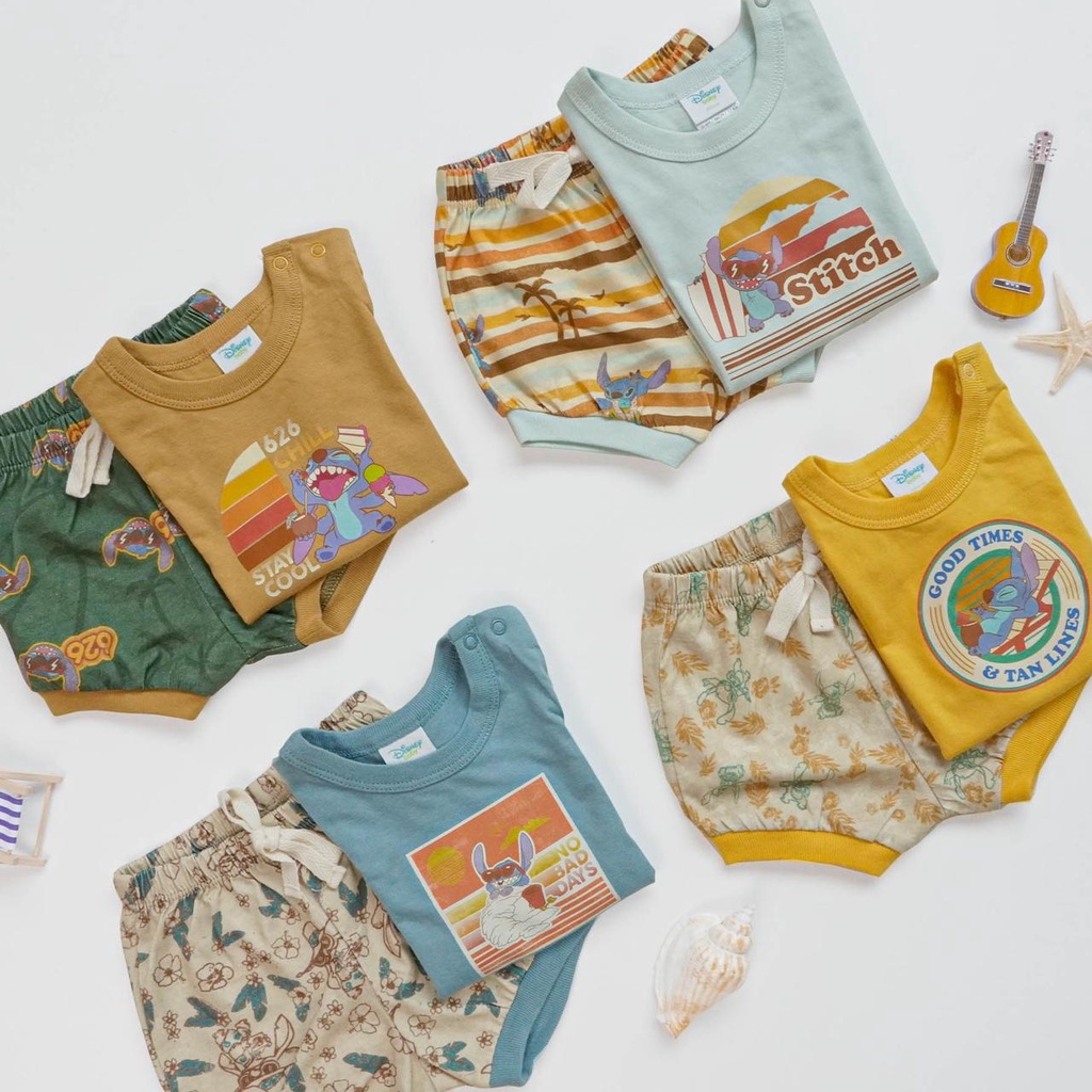 BOHOPANNA BOHO BABY BAE SET DISNEY SETELAN PIYAMA ANAK PENDEK EDISI DISNEY