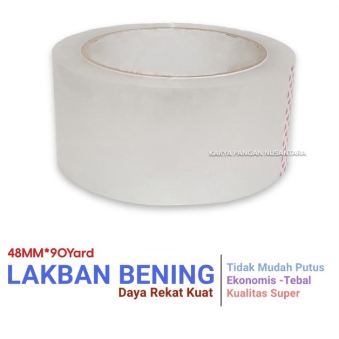 LAKBAN BENING ISOLASI TAPE 2&quot; LAKBAN TEBAL KUAT EKONOMIS 48 MM 90 YARD