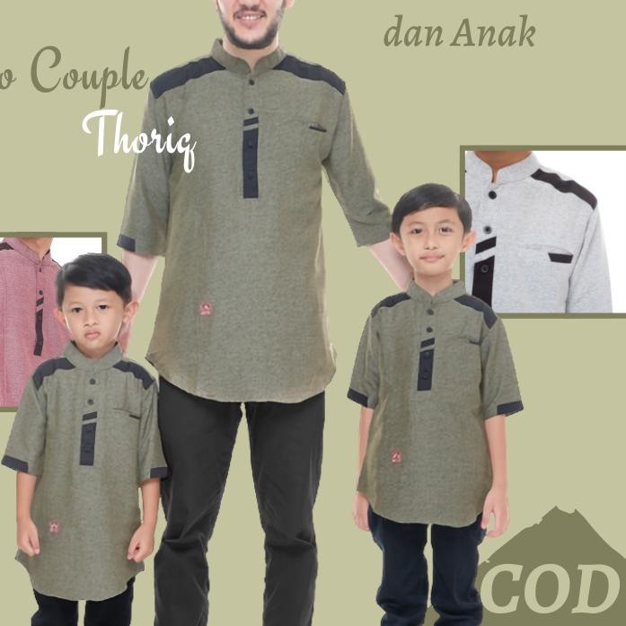 Baju Koko Couple Ayah Dan Anak Laki Laki Terbaru 2022 Warna HIJAU BOTOL ARMY MINT GREENTEA TOSCA WAR