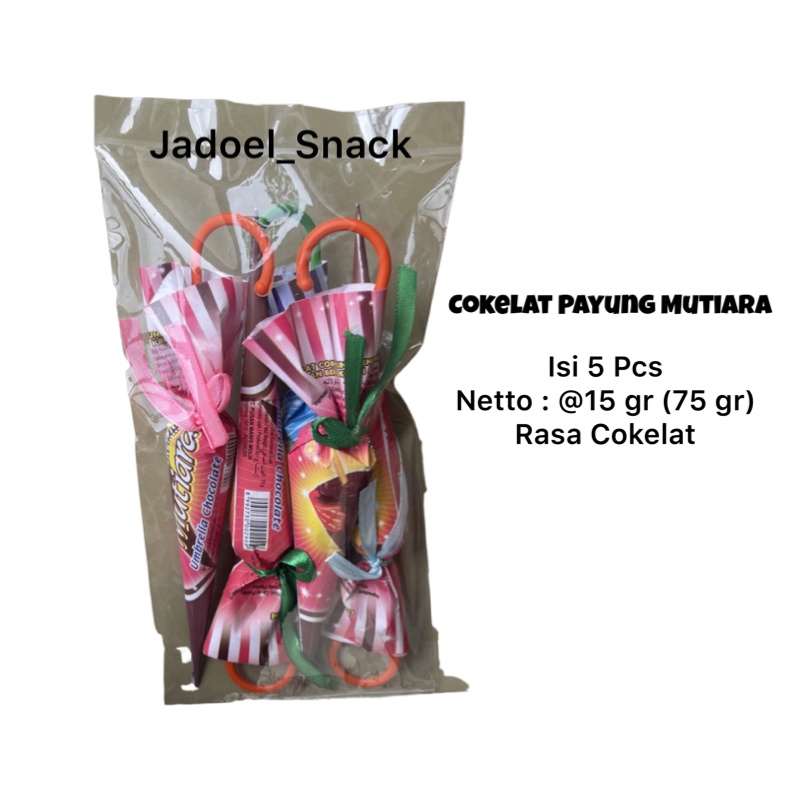 

Mutiara Cokelat Payung 5 X 15 GR Rasa Cokelat by Jadoel_Snack