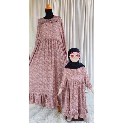 Gamis Rayon Couple mom & Kids