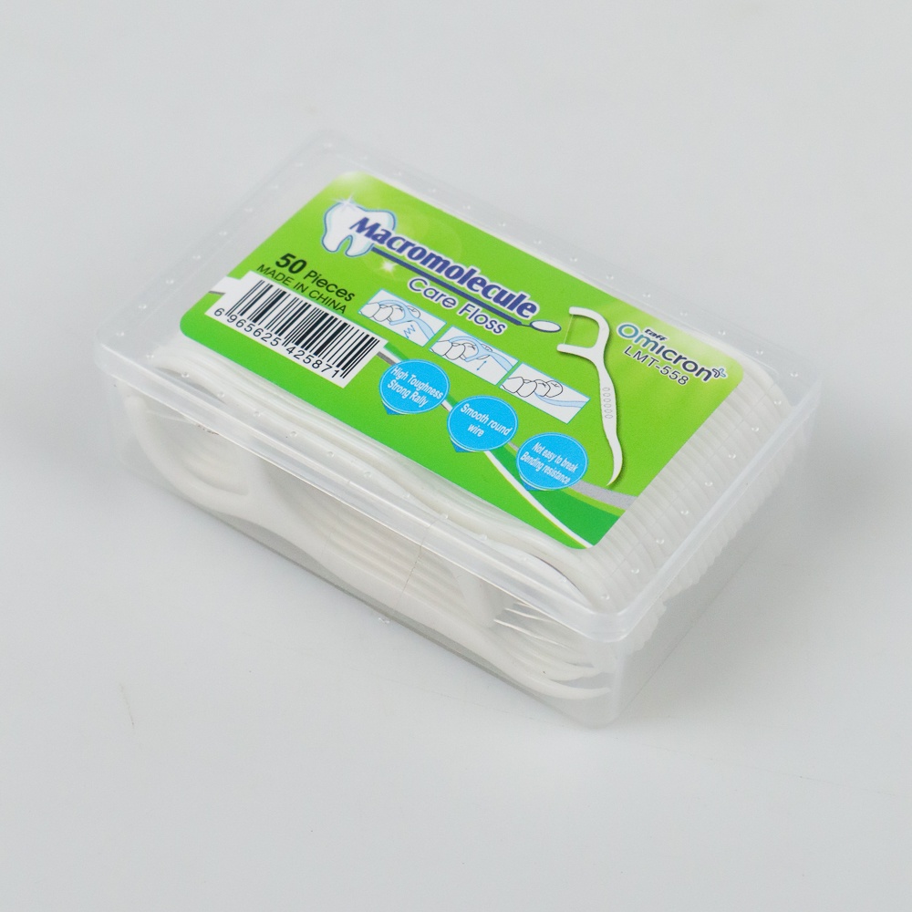 Dental Floss Benang Gigi Pembersih Jigong Toothpicks 50 PCS - White