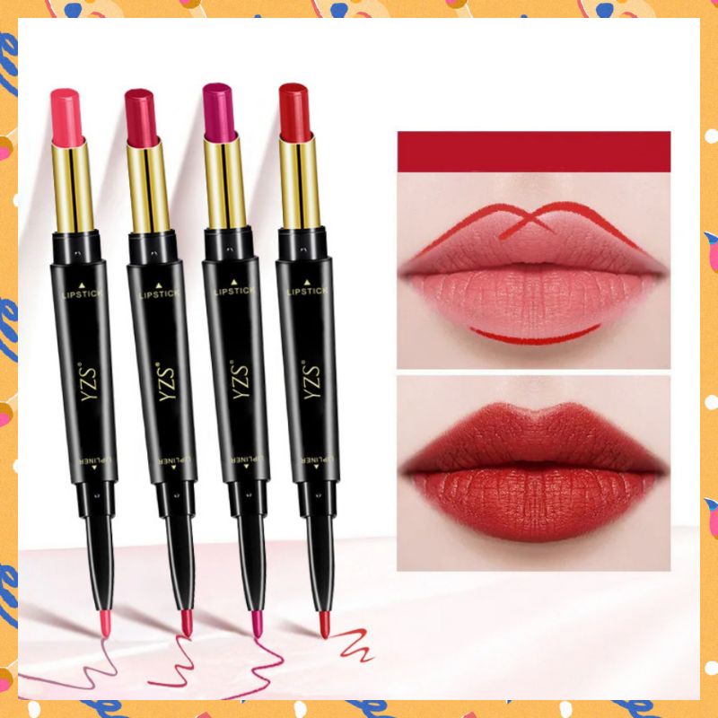 YZS Original Lipstick Lip Liner Matte 2 In 1 Moisturizing Waterproof