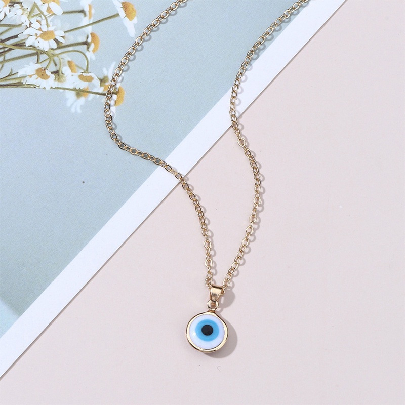 Wanita Kalung Fashion Perhiasan Evil Eye Pendant Klavikula Gothic Penjualan Panas Vintage Punk Multicolor