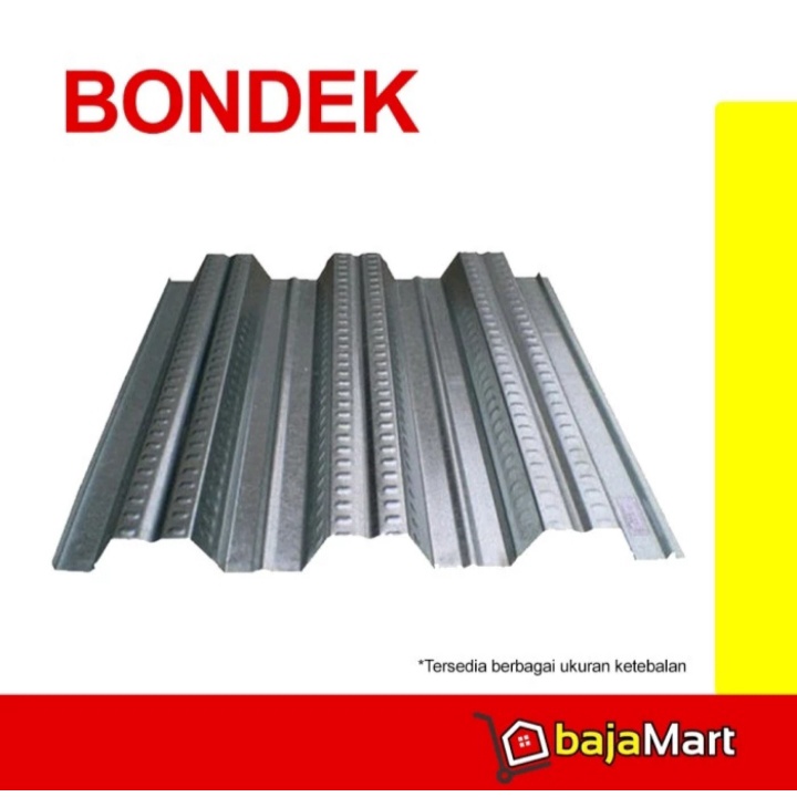 Bondek cor tebal 075mm panjang 3,4,5,6 meter