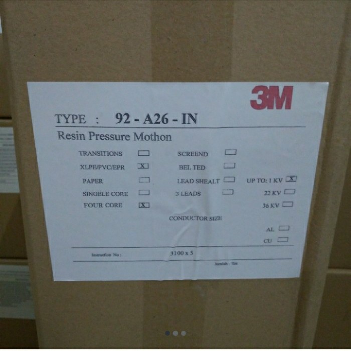 Isol 3M 92-A26 Splicing Kit 4X185Mm 1 Kv