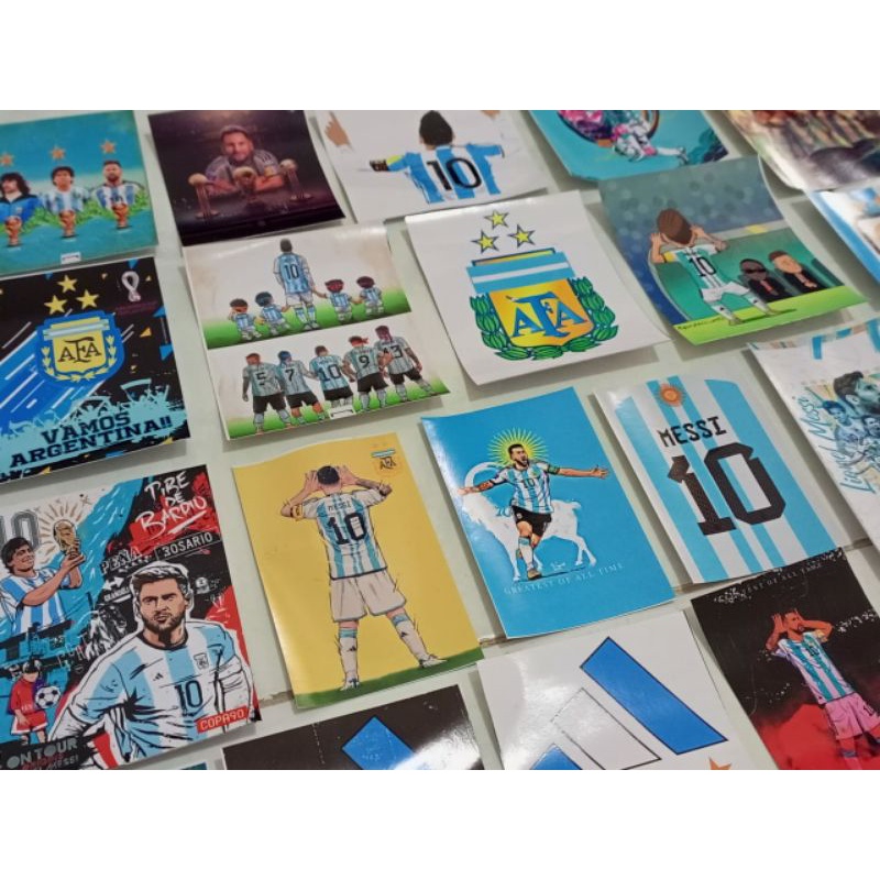 Stiker Pack Argentina World Cup Champions Qatar 2022 Lionel Messi Maradonna SPECIAL EDITION / Gift f