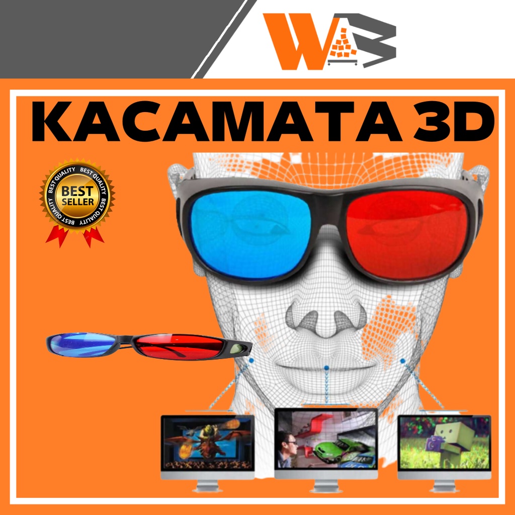 COD Kacamata 3D Frame Plastik