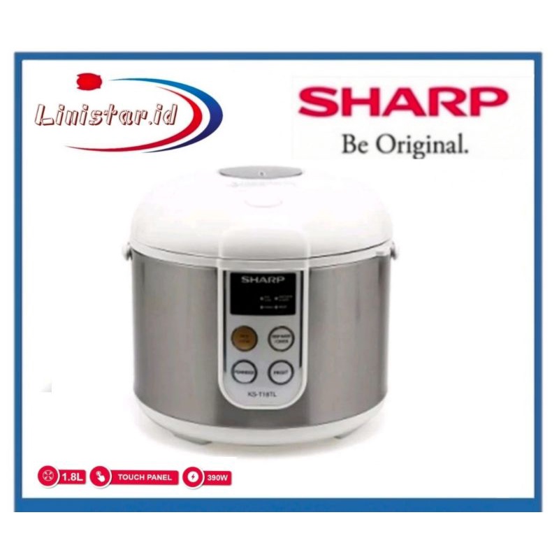 MAGIC COM/Rice cooker SHARP 4IN1 KS-T18 TL/RICE COOKER DIGITAL SHARP TOUCH PANEL KS-T18 TL (silver)