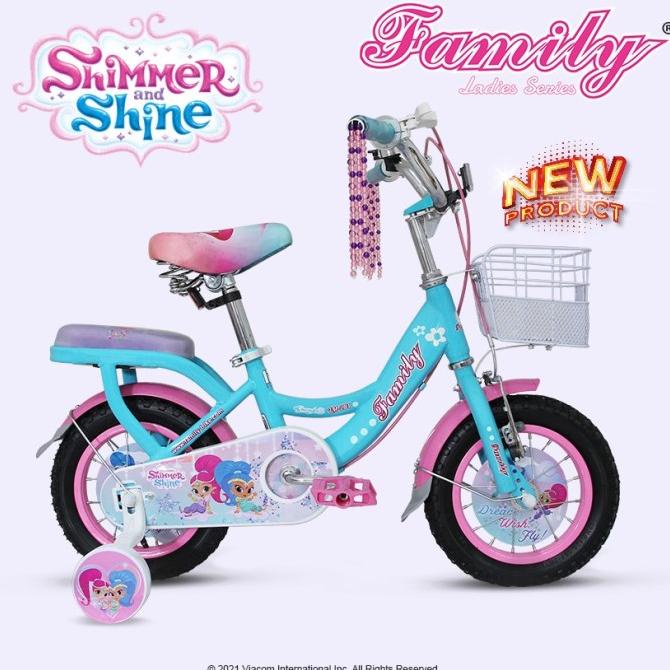 Sepeda Mini Anak Family Lm201 Shimmer & Shine 12 Inci 2-4 Tahun Bike #Original