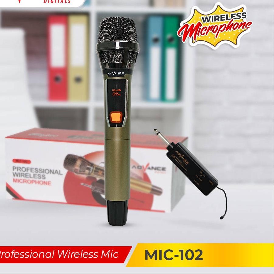 New Sale Advance Professional Wireless Microphone Single Mikropon  Garansi Resmi Advance 1 Tahun MIC