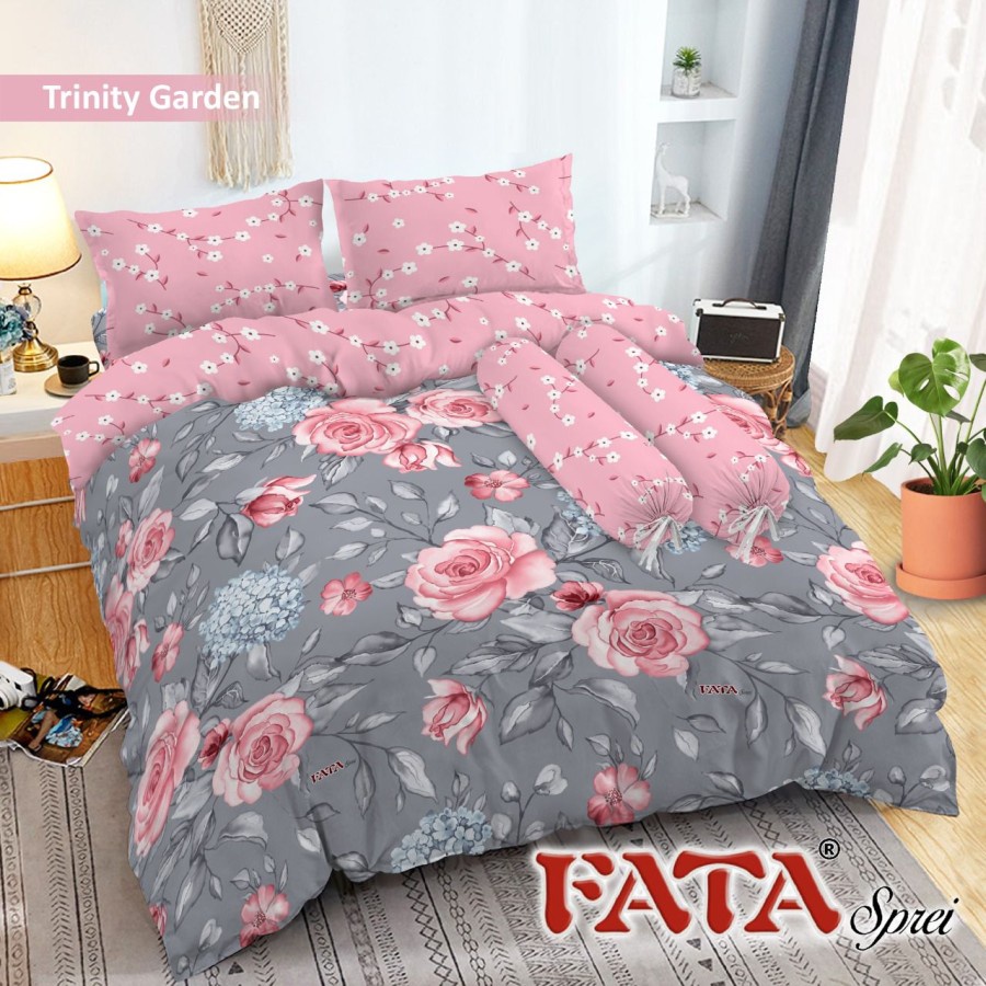 Bed cover set BedCover Fata ukuran 180 x 200 King no.1 - TRINITY GARDEN