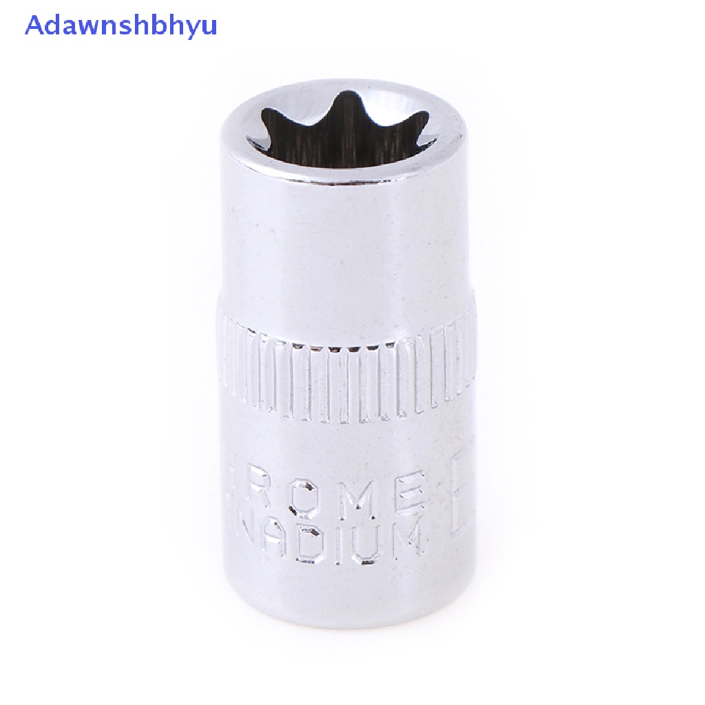 Adhyu 5pc 1per4inch torx star bit female e socket set Soket Bintang wench head tools ID