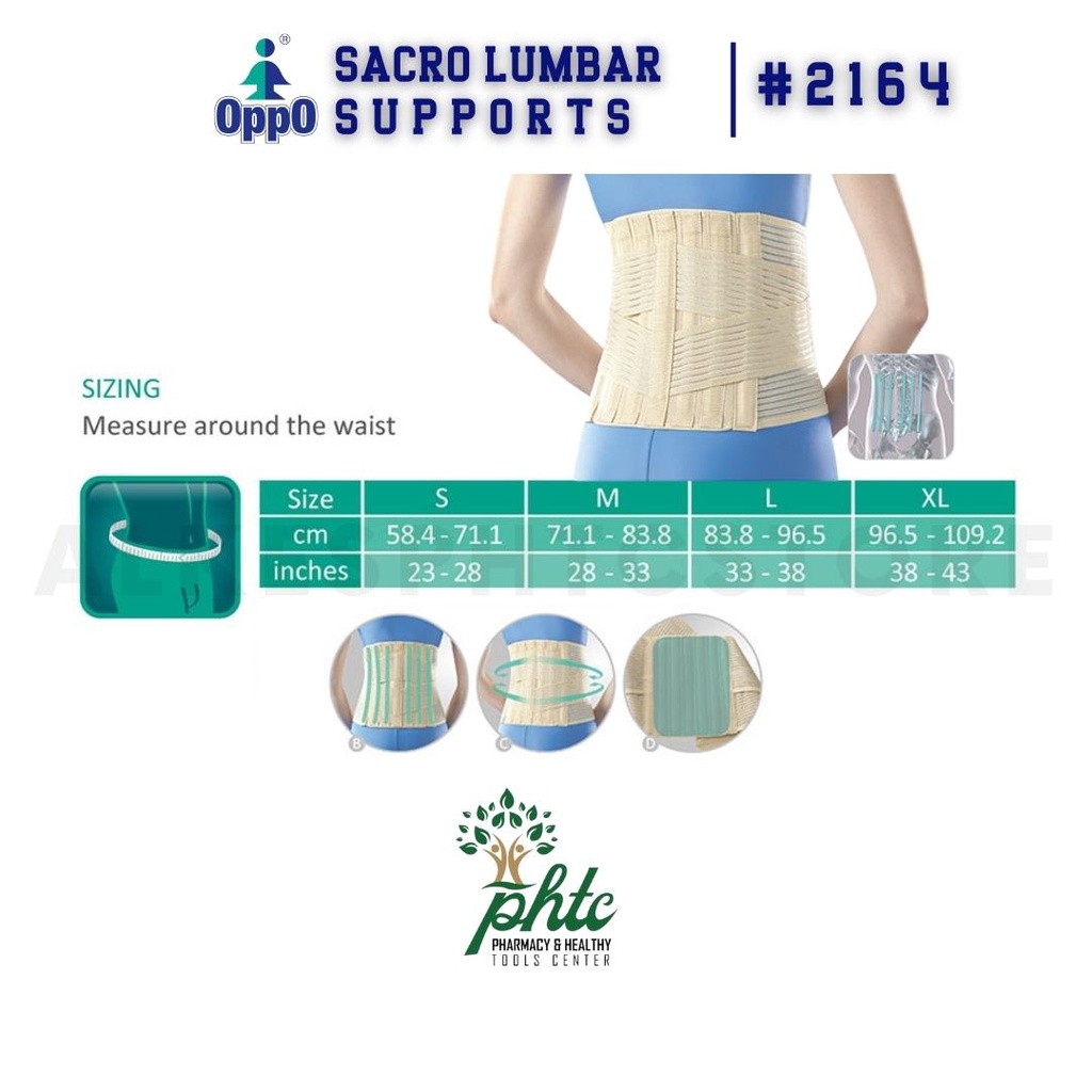 OPPO 2164 Sacro Lumbar Support Elastic Back Supports l Korset Tulang Belakang l Korset - Wanita