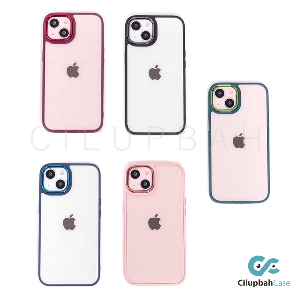 Clear Acrylic Plating Full Cover Case For iPhone 14 Plus Pro Max