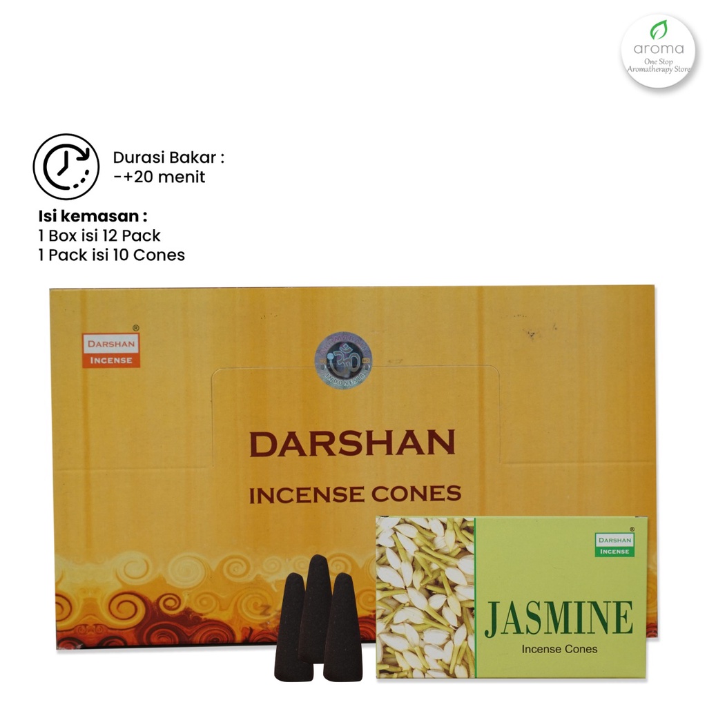 Dupa Kerucut India Aromaterapi Cones - Darshan Jasmine