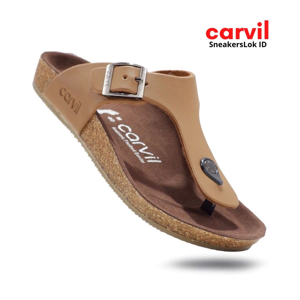 PROMO COD - SANDAL CARVIL BOSTON-01M FOOTBED SANDAL PRIA BROWN/STONE