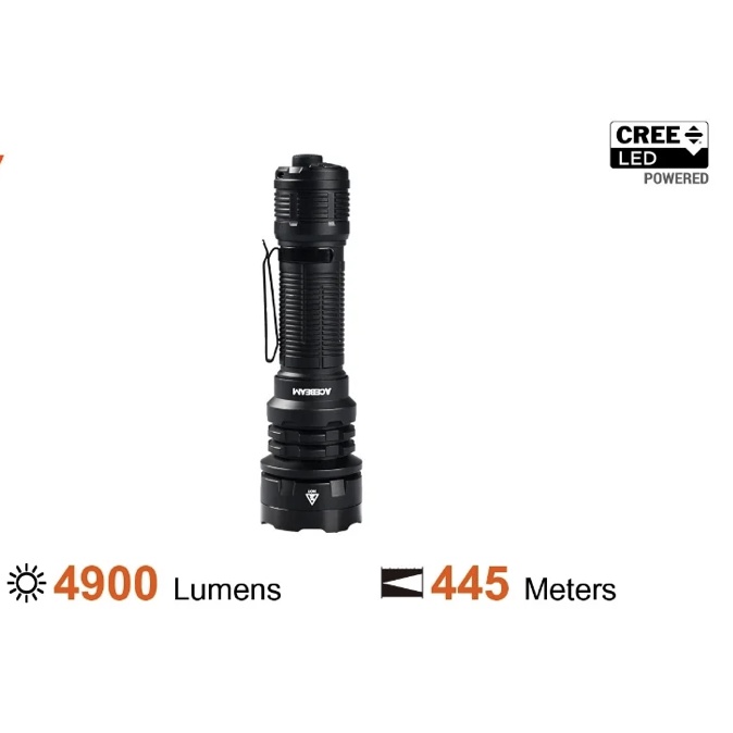 Senter Acebeam P17 Cree XHP70.3 4900 Lumen 445M Type-C port Flashlight