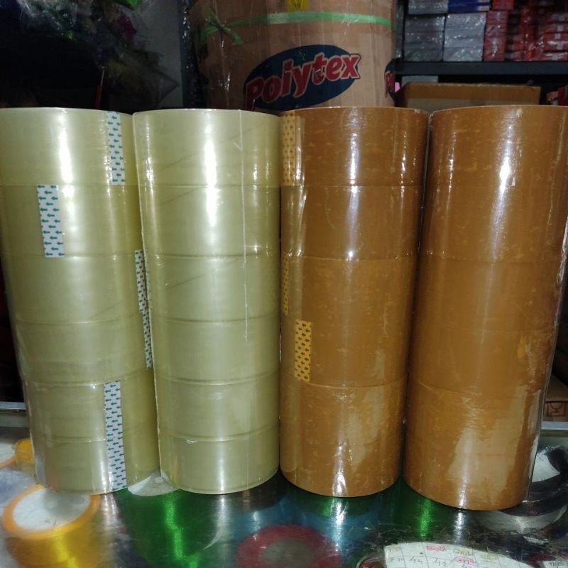 

RB Lakban/Plakban Opp Bening & Cokelat 48mm X 90 Yard Kualitas Premium Harga 1 Roll (6Pcs) Harga