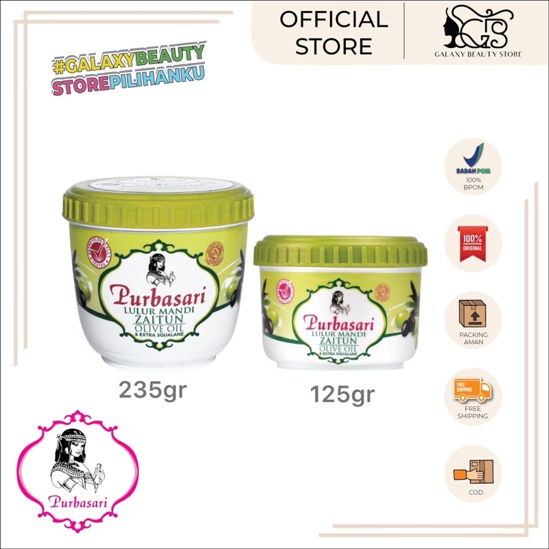 PURBASARI LULUR MANDI MINYAK ZAITUN / OLIVE OIL BODY SCRUB