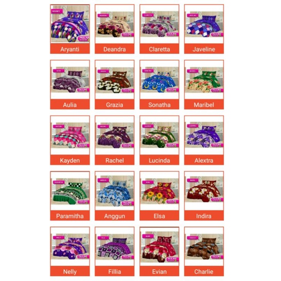 Sprei bonita Paulina no 1 uk 180x200 cm motif