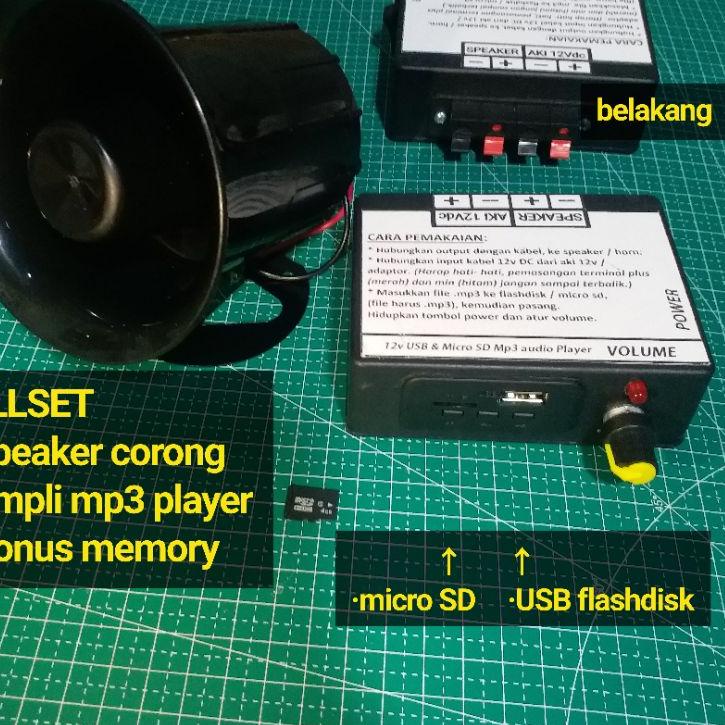 SLKJ-74 Ampli speaker jualan keliling jingle melody Mp3 player Flashdisk micro SD tahu bulat es krim