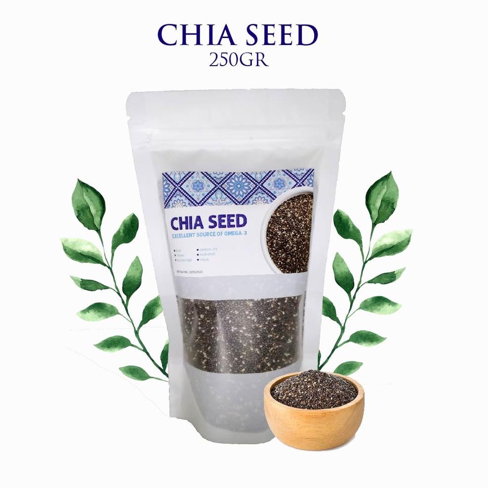 

[PRODUK 9TDE8] chia seed origanic black premium non GMO cia seed biji chia selasih natural ciaseed natural mpasi SHF