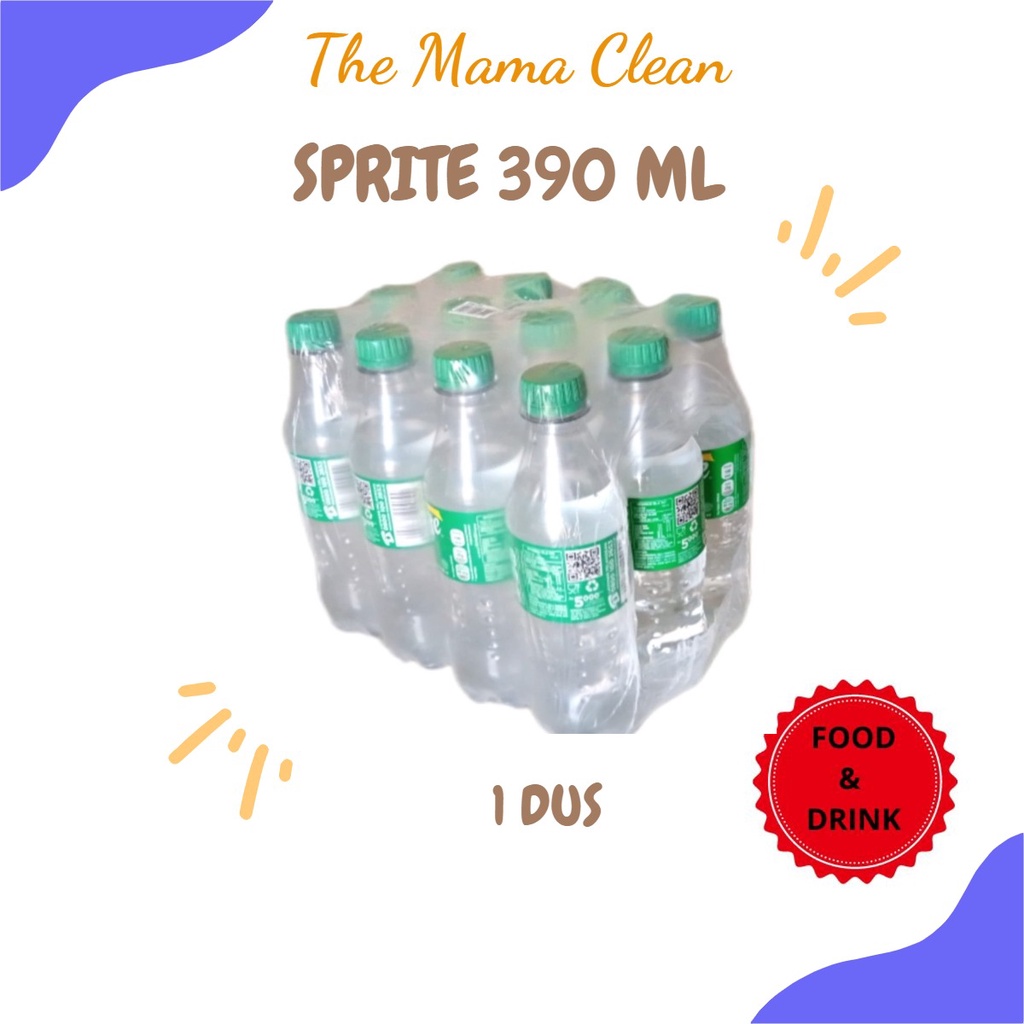 SPRITE LEMON LIME BOTOL 390ML 1 DUS = 12 PCS