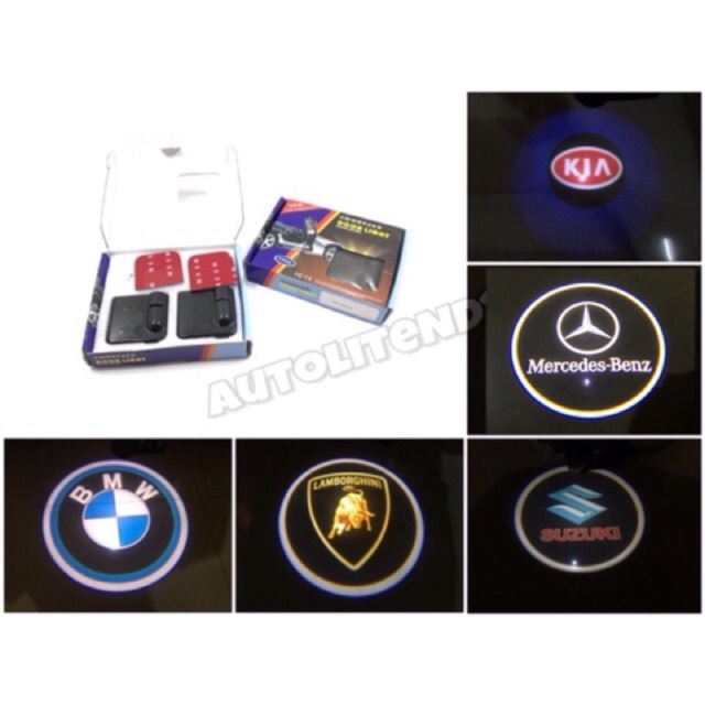 ADN.in Led Lampu Logo Pintu Mobil Wireless tanpa kabel