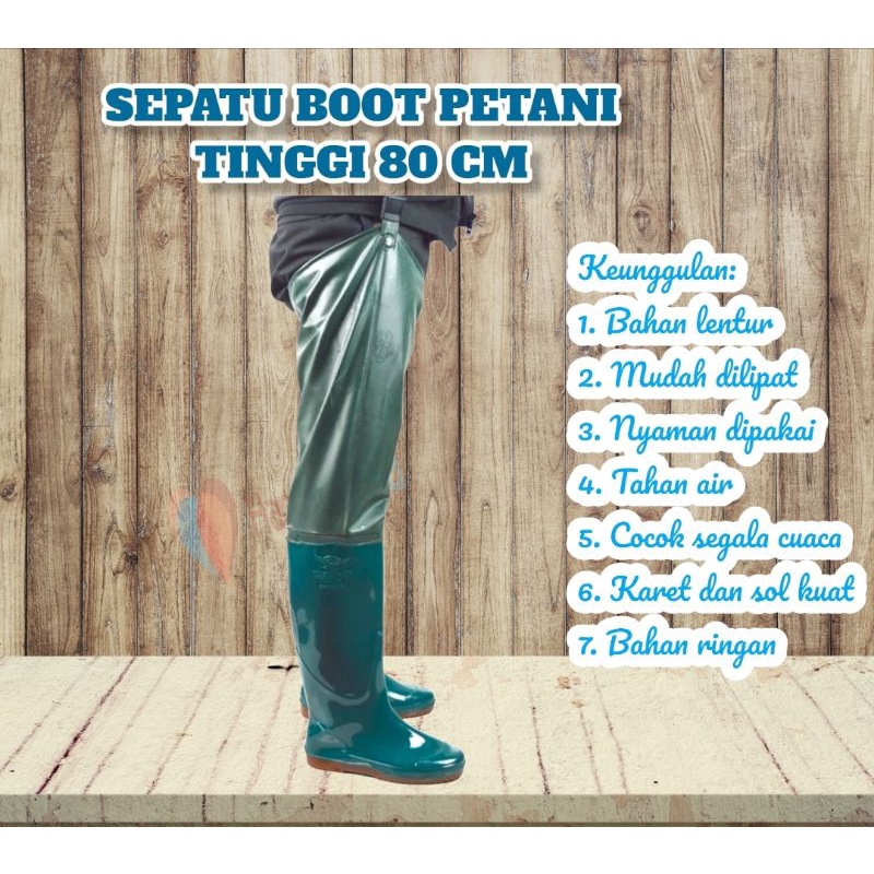 SEPATU BOOTS SAWAH PETANI NELAYAN RAWA CUCI MOBIL PANJANG 80CM