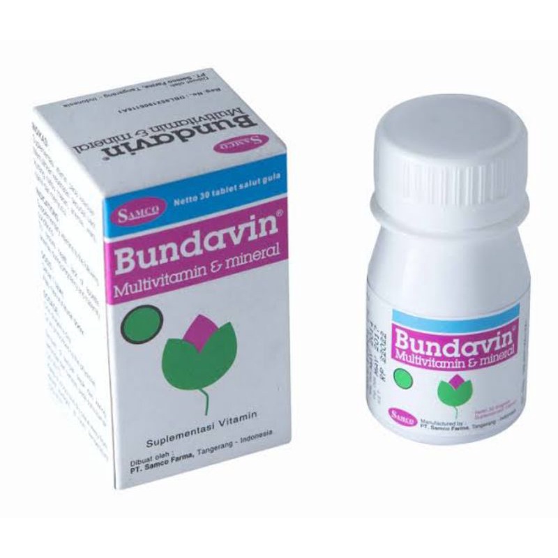 Jual Bundavin Botol 30 Kaplet Multivitamin Dan Mineral Shopee