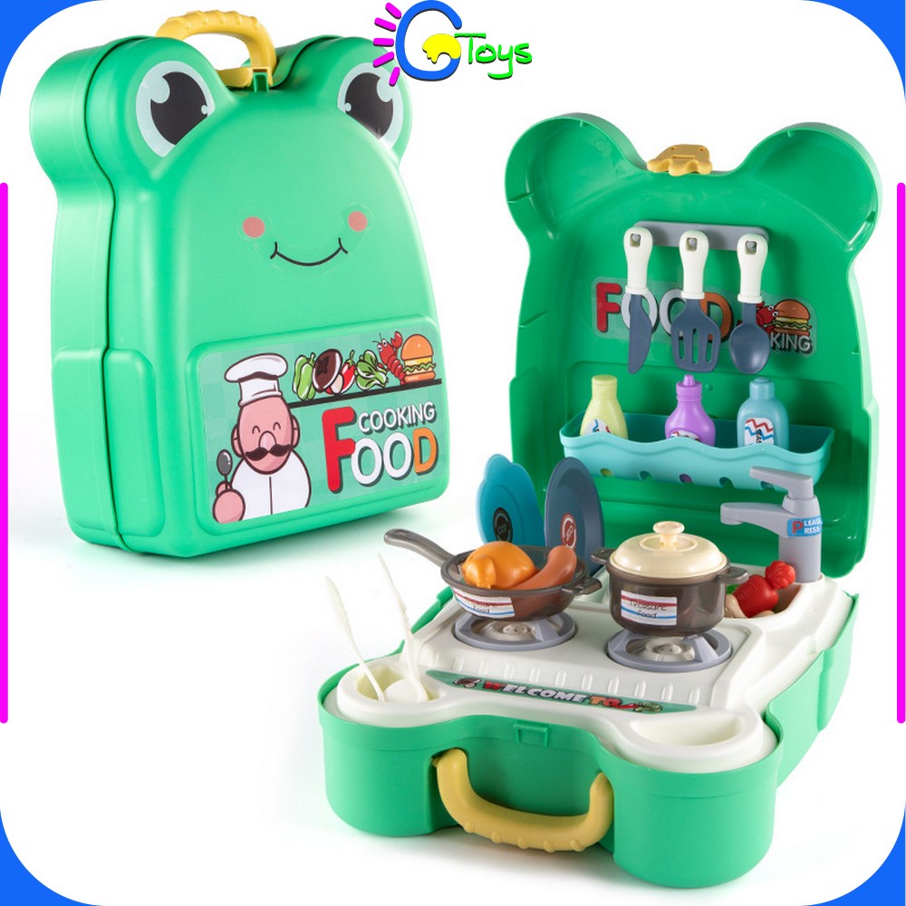 Promo Cr-M108 Mainan Kitchen Set Tas Ransel Anak Set Dapur Mainan Masak Masakan Wastafel / Ice Cream
