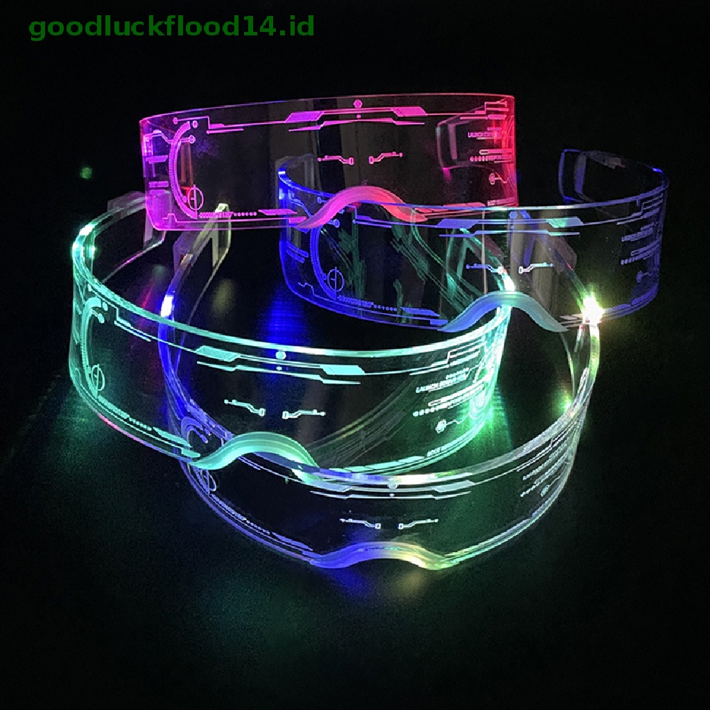 [GOOGFOUR] Kacamata Bercahaya LED Kacamata Visor Elektronik Kacamata Menyala Kacamata Prop Untuk Festival KTV Bar Pesta Kinerja Anak Dewasa Hadiah [TOP]